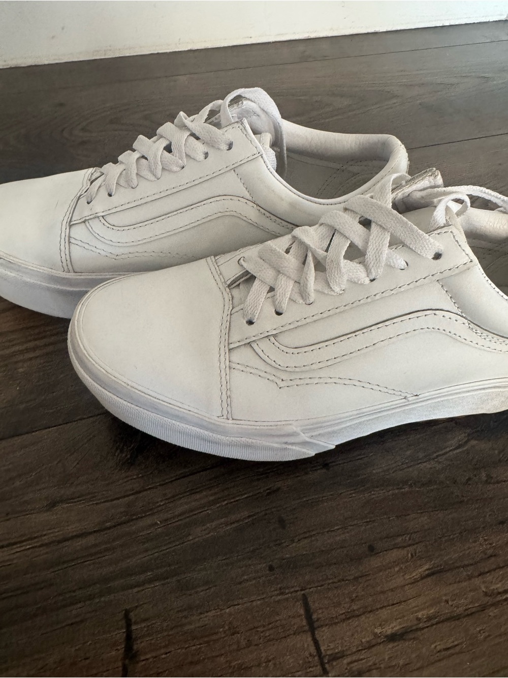 Vans Women’s White Platform Old Skool Sneakers Size 7.5 - Picture 4 of 4